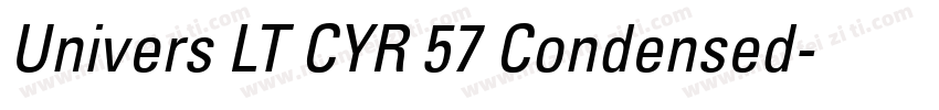 Univers LT CYR 57 Condensed字体转换
